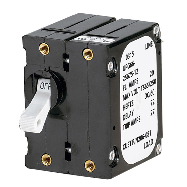 Paneltronics Circuit Breaker, 25A, 2 Pole, Not Rated 206-082S